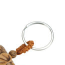 Lucky Elephant Carving Wood color Pendant Key chain Ring Evil Defends Gift JR