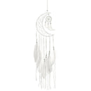 Moon Dreamcatcher Handmade Dream Catcher Net With Feathers Home Wall Hangin Q7U6