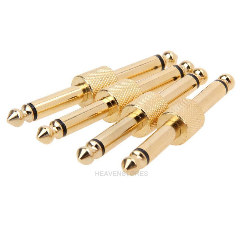 4Pcs Guitar Effects Pedal Adapter Connectors JACK-JACK Converter Straight hv2n