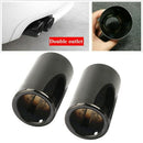 2Pcs Black Stainless Steel Exhaust Muffler Pipe Tips Fit for BWM 3 ,5 Serie