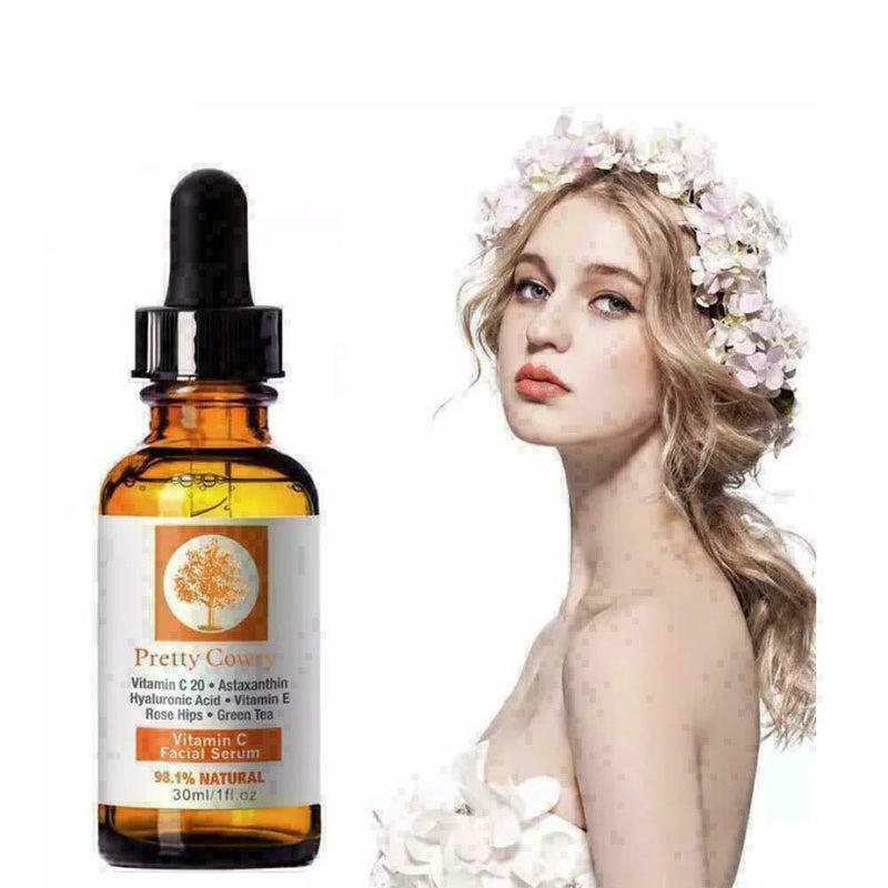 30ml Spots Remove Vitamin C Essence Face Serum Green Tea Oil Hyaluronic Aci M8T9