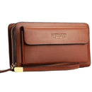 Leinasen Brand Men Wallets With Coin Pocket Zipper Double Zipper Male Walle