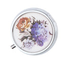 Round Compact 3 Compartment Medicine Case, Pill Box for Pocket or Purse with