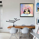 2 Penguins 5D DIY Full Drill Round Diamond Painting Embroidery Cross Stitch