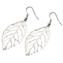 4X(Women'S Earrings Hot Fashion Jewelry Hollow Metal Leaves Dangling Long SV4M6)