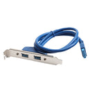 USB3.0 Back Panel Expansion Bracket To 20-Pin Header Motherboard Cable