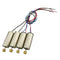Set of 4 Clockwise & Anti-clockwise Metal 7.4V Coreless Motors with Copper Gear