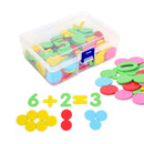 Wooden Counting Disc Math Arithmetic Teach Aids Learning Puzzle Digital Kid Gift
