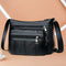 Retro Solid Shoulder Handbags Braided Women PU Multi-pocket Messenger Bag