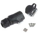 500V 12V / 24V IP67 round plug, socket, connector plug with cover waterproof Gw