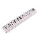 High Speed ABS USB Power Adapter Hub With 10x USB 2.0 Ports For Charging