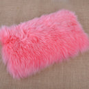22"x8" Pink Car Sheepskin Center Console Armrest Box Cover Pad Wool Cushion Mat