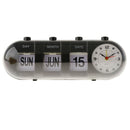 Creative Manual Flip Clock Simple Desk Down Page Clocks Table Clock-Black