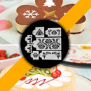 7pcs/Lot Plastic Cake Stencil Cake Decoration Sugar Sieve Cake Mold Stencil