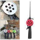 Portable Lightweight Ice Winter Fishing Rod w/ Reel Outdoor Sport 36cm