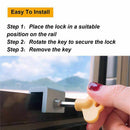 6 Pieces Adjustable Sliding Window Locks Stops Aluminum Alloy Door Frame Se K4H9