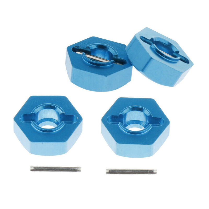 Blue Wheel Hex 12mm Drive Nut with Pins for RC WLtoys A949 A959 A969 A979 1:18