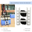 Fishing Vertical 2 Link Rod Holder Multi-function Suction Cup Protector Org N2P1
