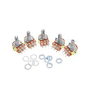 5pcs Dual Stereo Potentiometer Pot WH148 50K Ohm R Linear Shaft 15mm 6Pin B Cy