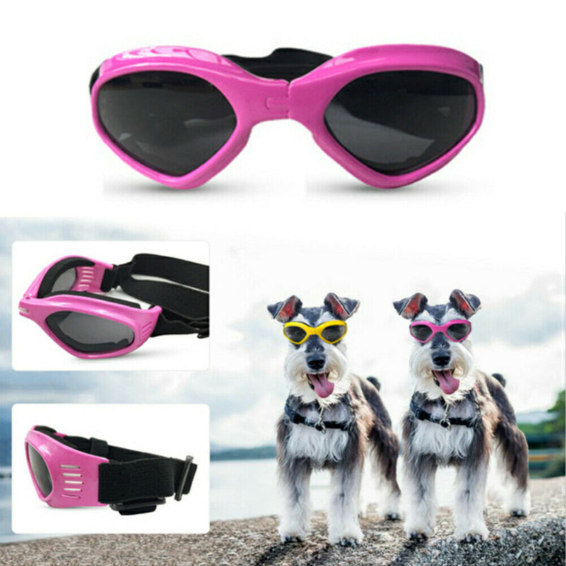 Pet Dog Sunglasses Foldable Puppy Cat Glasses UV Protection Goggles (Pink) A