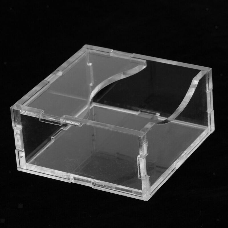 Clear Feeding Bowl Hamster Food Water Dish Container 7.5x7.5x3.2cm