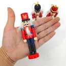 6x Wooden Nutcracker Puppet Xmas Ornaments for Christmas Tree Home Office Party