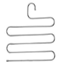 5 Pcs Pants Hangers Trousers S-type Stainless Steel 5 Layers Space Saver Cl Y2D3