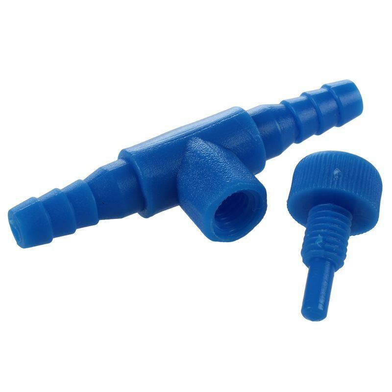 10 Pcs Blue Plastic 2 Way Aquarium Fish Tank Air Pump Control Valves U8M3