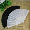 Portable Folding Plastic Frame Foldable 9" Length Black Hand Fan Gift for Friend