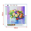 4 Pack Rose Flowers DIY 5D Diamond Painting Kit Full Drill Cross Stitch Decor