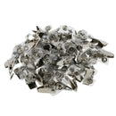 Pack of 100 Metal ID Card Name Tag Badge Holder Clips, with Clear PVC Strap,