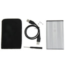 2pcs USB 2.0 2.5 Inch SATA Enclosure External Case for Laptop Hard Disk