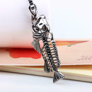 Fish Bone Pendant Necklace Men Fashion Clavicle Long Chain Jewelry Gifts