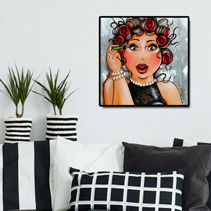 Women 5D diy Full Round Drill Diamond Painting Rhinestone Art Decor (V586)