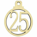 25pcs 1-25 Wooden Christmas Advent Calendar Gift Tags Number Gift Tags Chri Q8H6