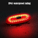 Smart Safe Night Cycling Tail Light LED Rear Light Auto On/Off USB Rechargeable