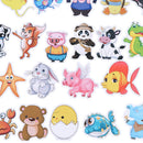 50Pcs Cute cartoon animal DIY scrapbook suitcase laptop guitar bike stickers FT