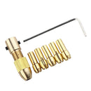 7Pieces 0.5mm-3mm Small Electric Drill Bit Collet Micro Twist Drill Chuck Set
