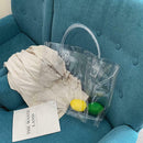 Summer Beach Totes PVC Transparent Women Shopping Bags Shoulder Handbags