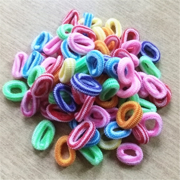 160Pcs Colorful Child Kids Hair Holders Cute Rubber Hair Band Pro Elastics Ropes