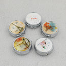 1PC Portable Metal Round Organizer Compartment Pill Case Medicine Box â„–[