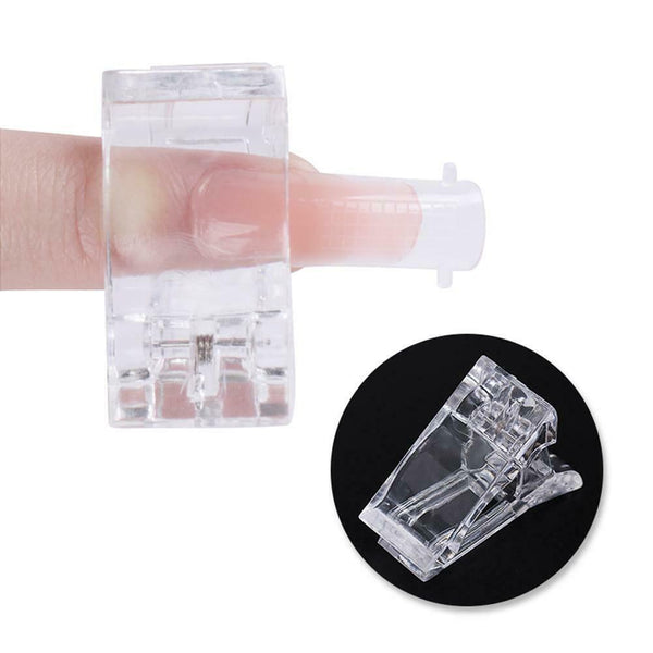 1pc Plastic Reusable Fixing Clamp UV Glue Fixed Clip Salon Manicure Tools