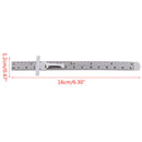 6" Stainless Steel Pocket Rule Handy Ruler with inch 1/32â€ mm/metric Graduatio_