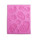 relief liquid state cake sugar lace pattern decor silicone mold retro baking ^