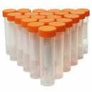30 pcs 50ml Flat-Bottom Plastic Graduated Vial Tube with Screw Cap Q5U1