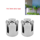 2 Pack 316 Stainless Steel 90 Degree Cross Clip 3mm Wire Rope Fitting Hardware -