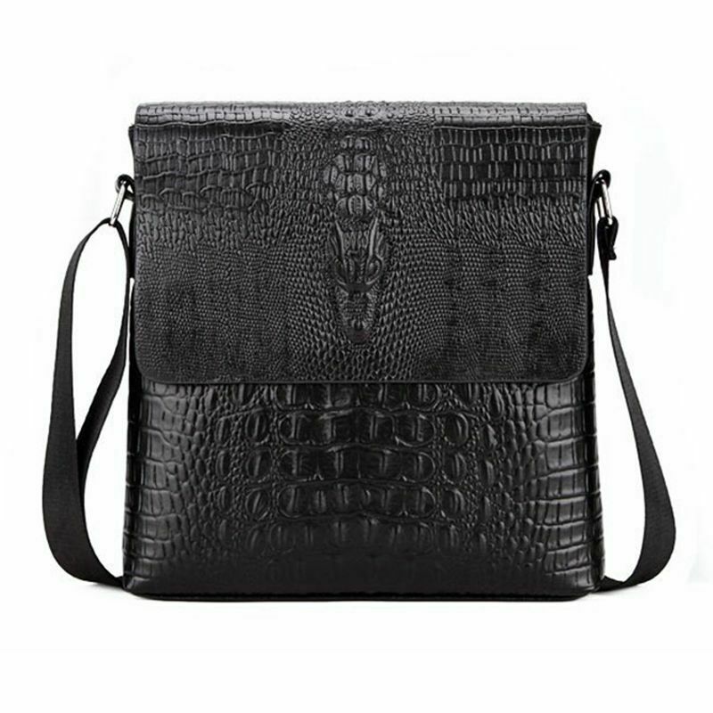 New Men's Alligator Pattern Flap Shoulder Bags For Men Messenger Bag Busine P6X9
