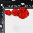 Bohemian Ethnic Style Geometric Round Love Rice Beads Pendant Big Earrings