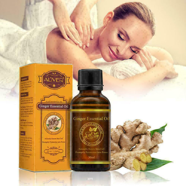 30ml Ginger Oil Body Massage Thermal Essential for Scrape Therapy SPA O8T5 E4J7