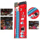 USB 3.0 164P PCI-E Express 1x to 16x Extender Riser Card 6Pin SATA Mining
